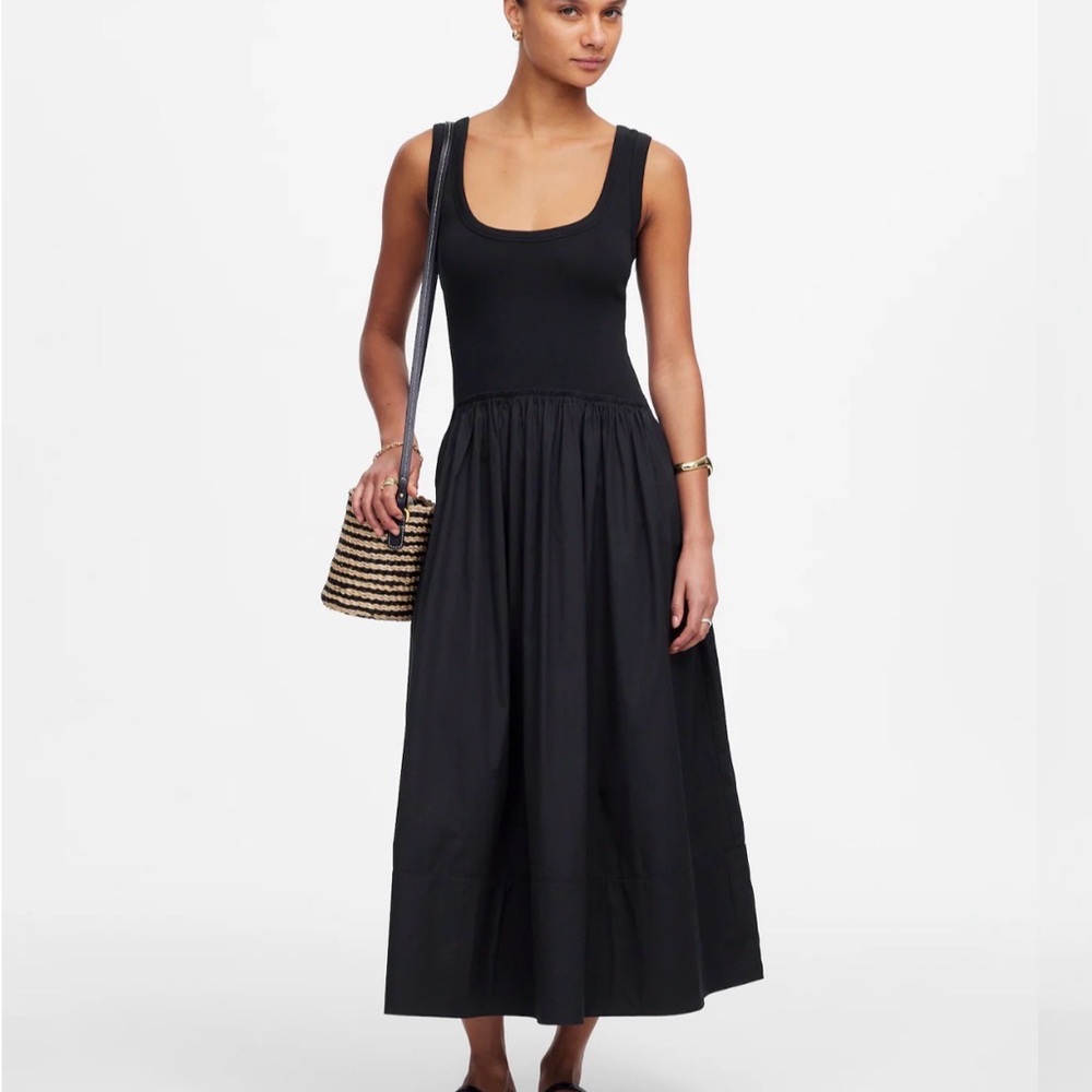 New Black Madewell Scoopneck Maxi Dress